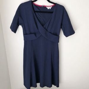 Boden Navy Crisscross Short Sleeve Dress - size 8R